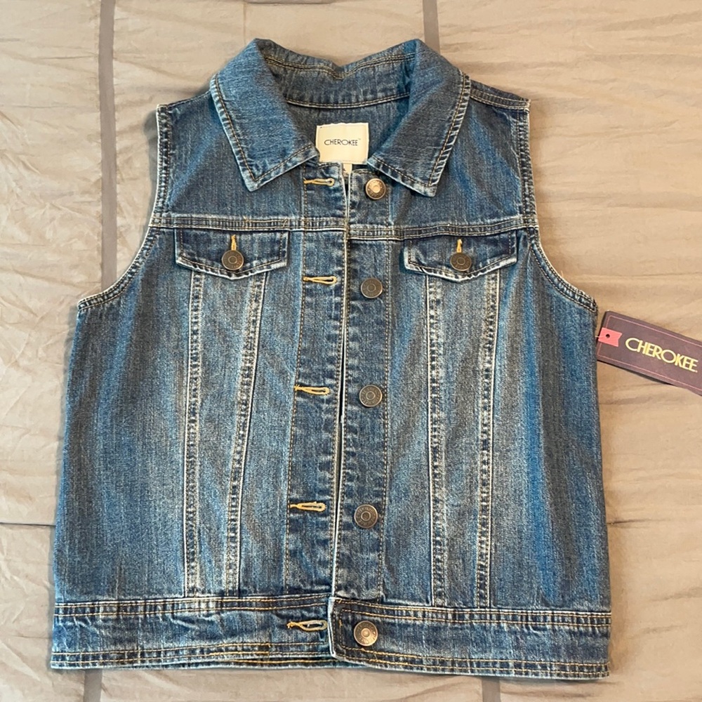 Cherokee Girls denim jacket new XL 14/16